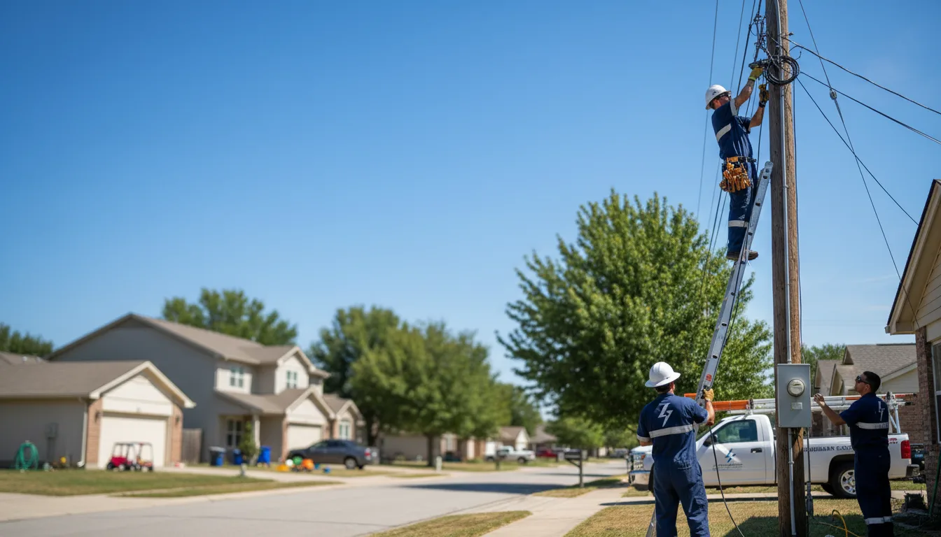 Residential electrician providing installation services in Penelope, TX